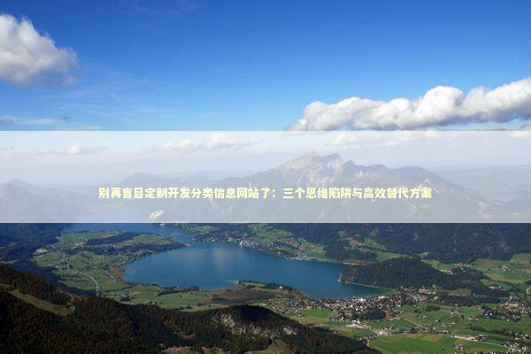 别再盲目定制开发分类信息网站了：三个思维陷阱与高效替代方案